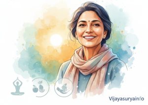 Healthy older couple, women's health consultation in Kannada.