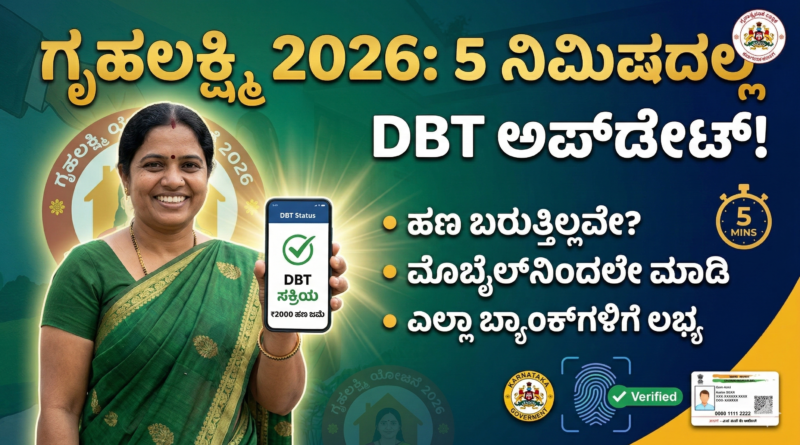 Gruha Lakshmi 2026 DBT status check mobile app Karnataka