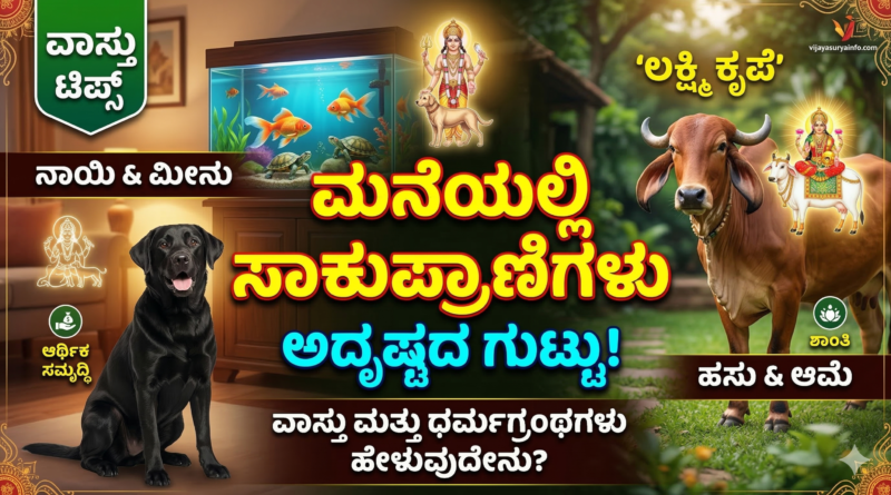 Vastu tips for keeping a dog at home in Kannada.