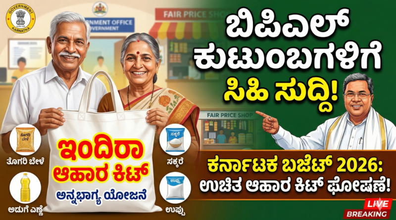 Indira Food Kit distribution Karnataka Budget 2026 announcement