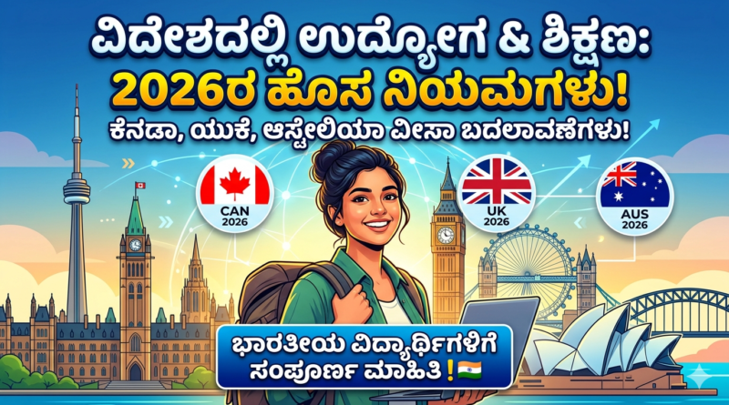 ವಿದೇಶದಲ್ಲಿ ಉದ್ಯೋಗ & ಶಿಕ್ಷಣ: 2026ರ ಹೊಸ ನಿಯಮಗಳು