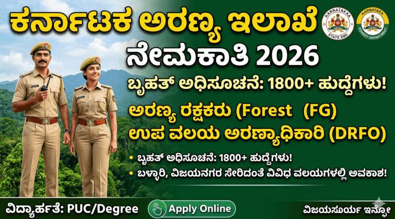 Karnataka Forest Department Recruitment 2026